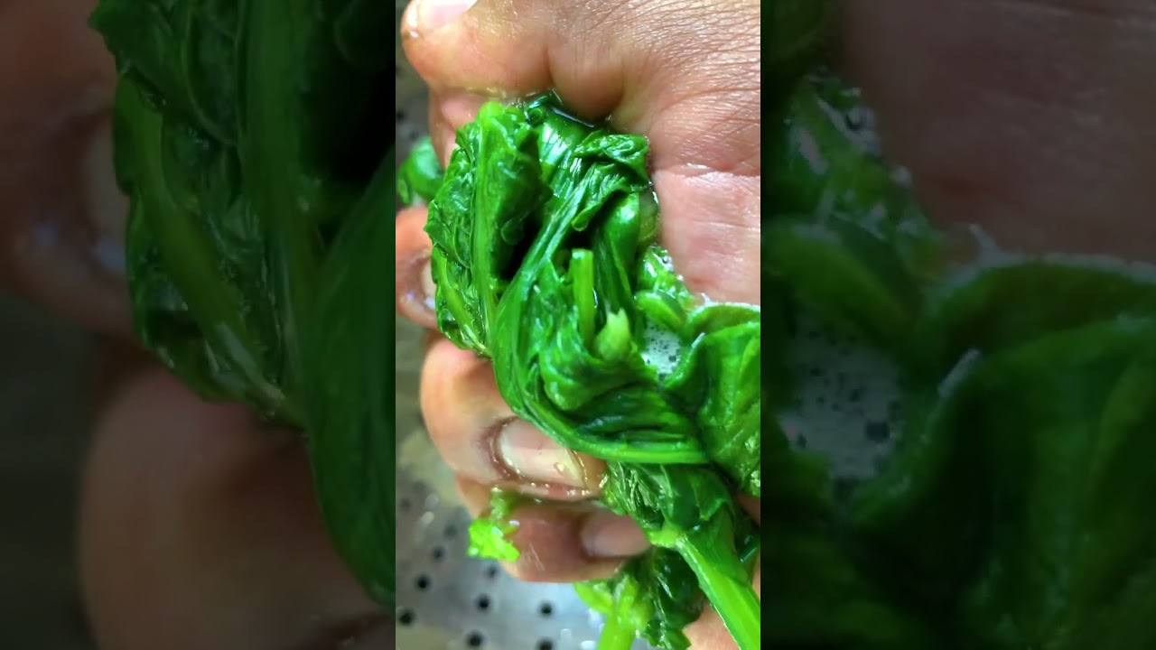 Simple living with nature in an urban garden - preserving spinach