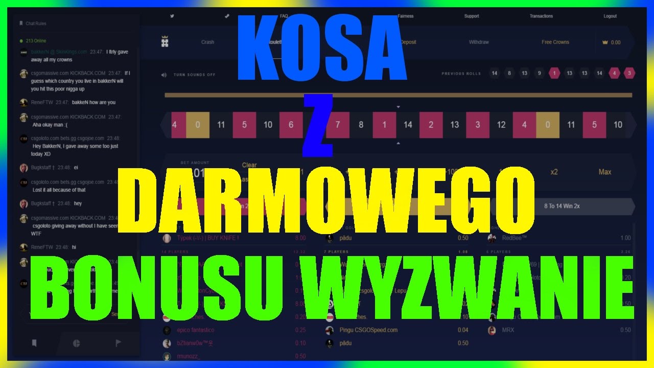 KOSA Z FREE COINSOW ! OD ZERA DO KOSY Z BONUSU #1 (wyzwanie)