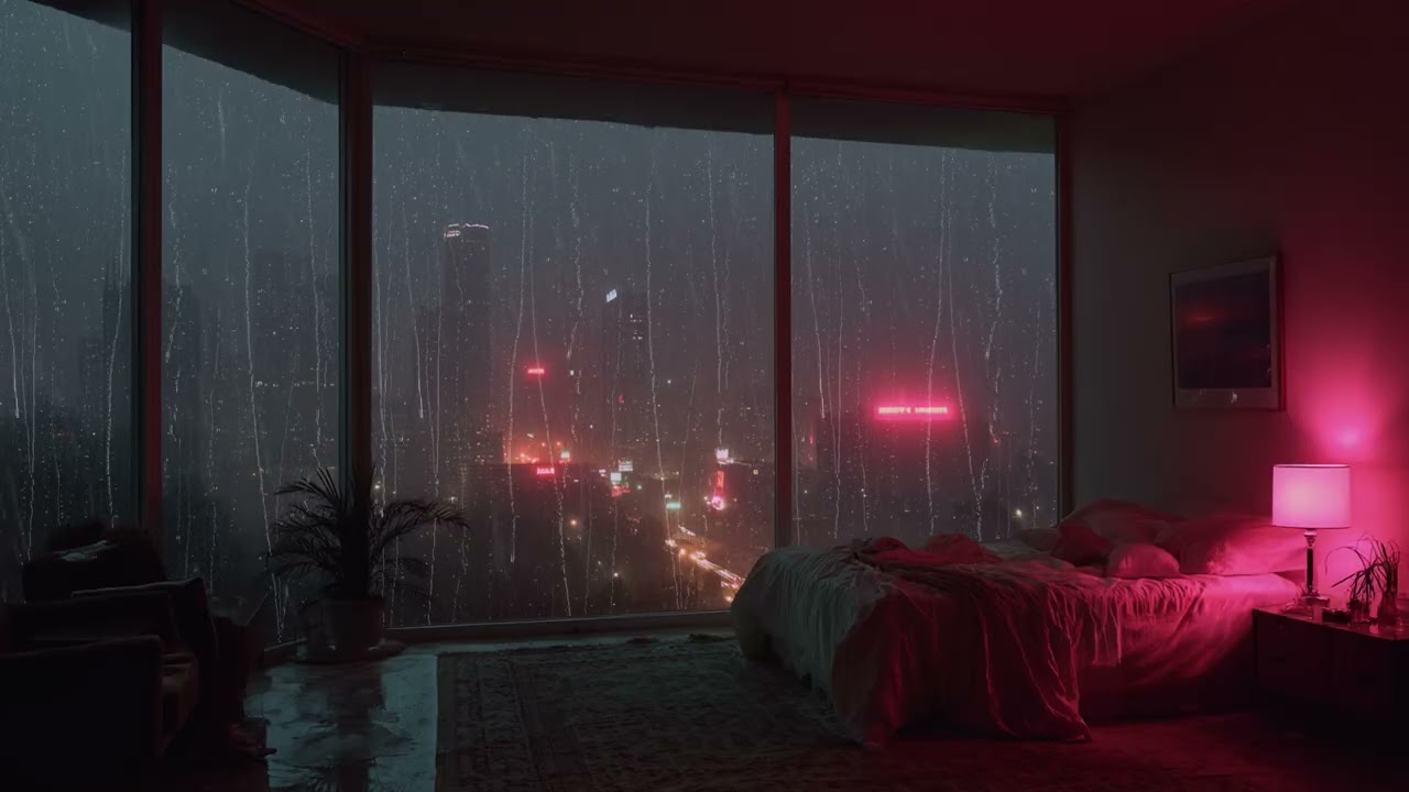 Calm NYC Night Rain Sounds Urban City Ambience for Deep Sleep Relaxation and Peaceful Study