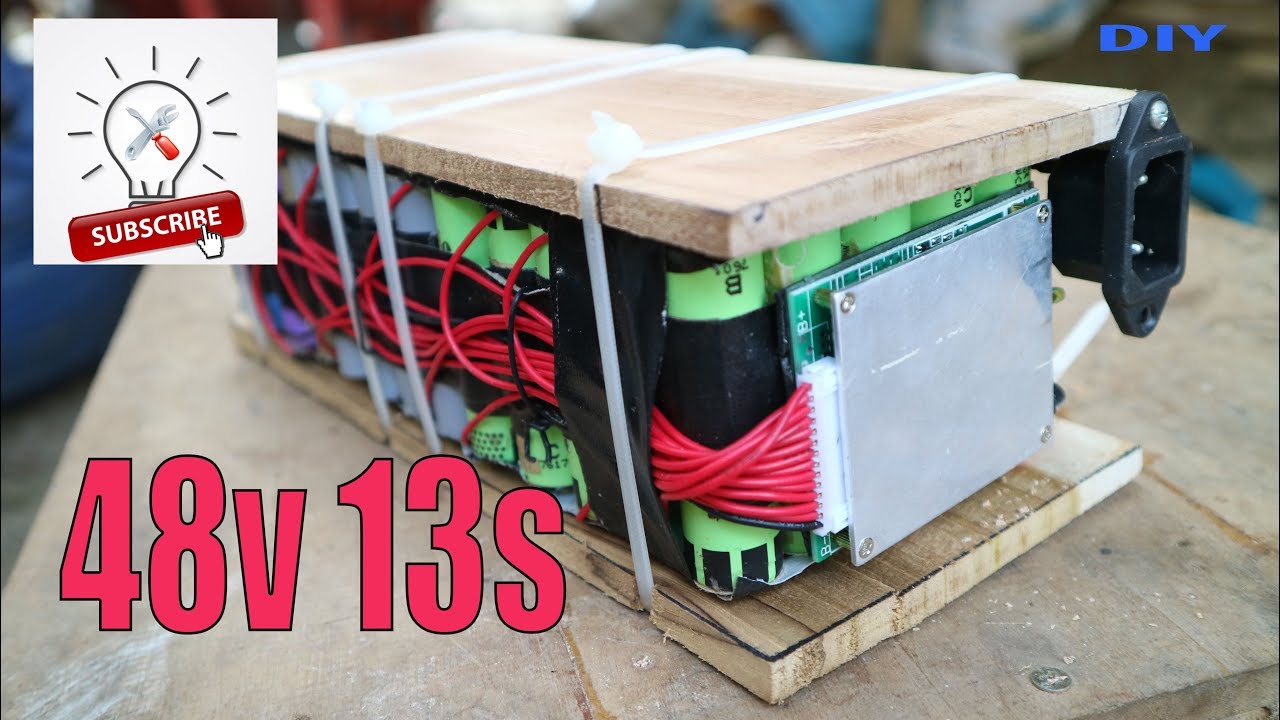 Cara merakit Battery 48v 13s untuk E-Bike dari Battery Li-ion 18650 bekas.