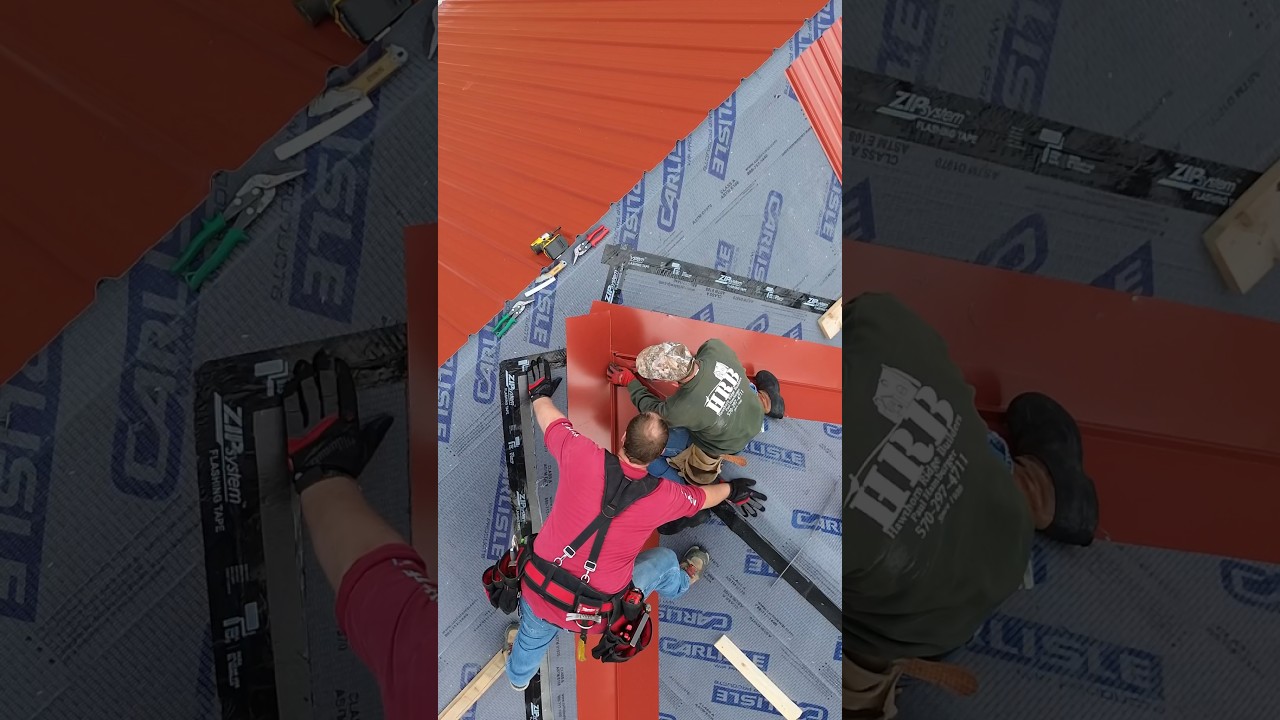 Birds Eye view metal valley install #diy #tips #roof