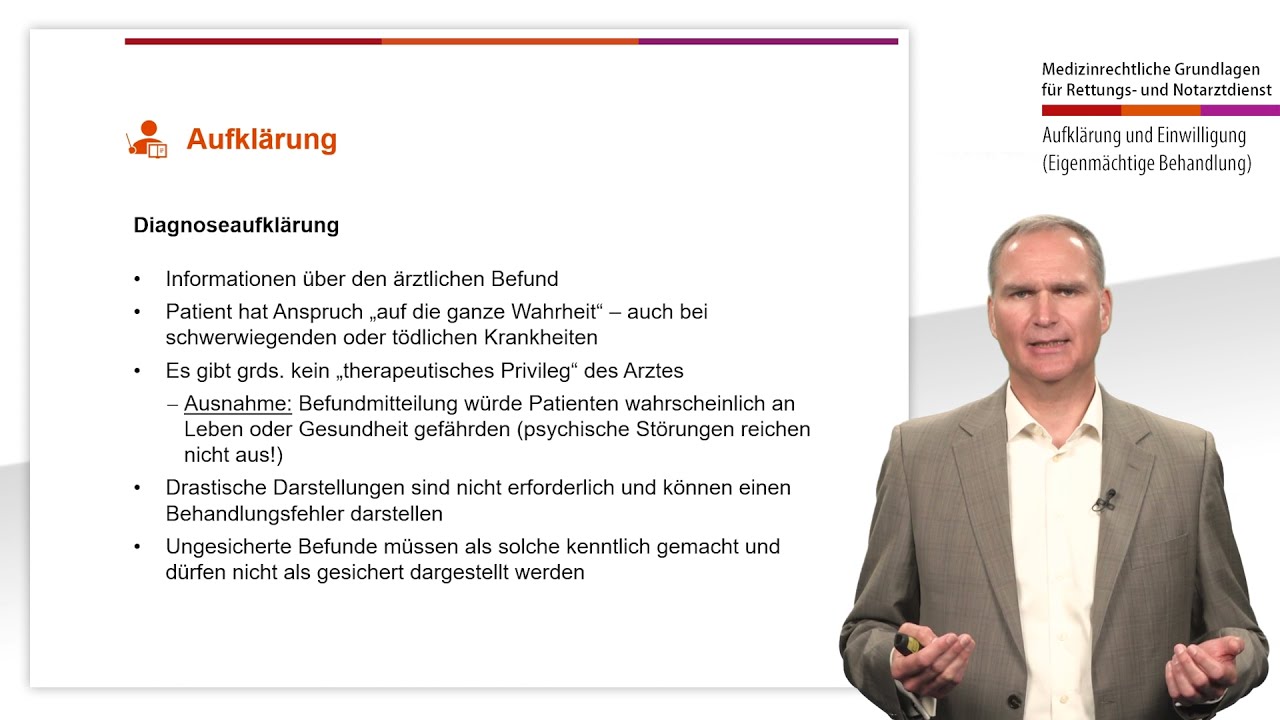 10. Aufklärung und Einwilligung (Eigenmächtige Behandlung)