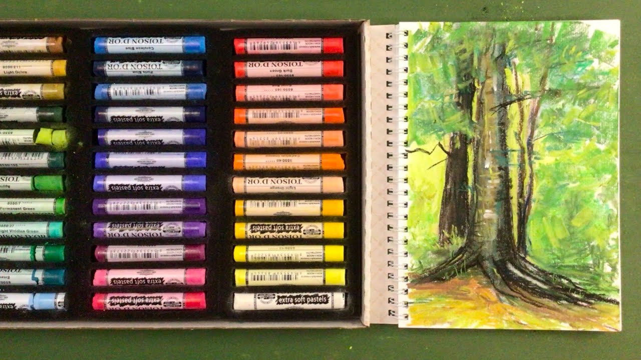 🎨Эта пастель меня удивила 🍀 Обзор на Koh-i-noor Extra Soft Pastels ❤️ Рисую в простом скетчбуке ✨