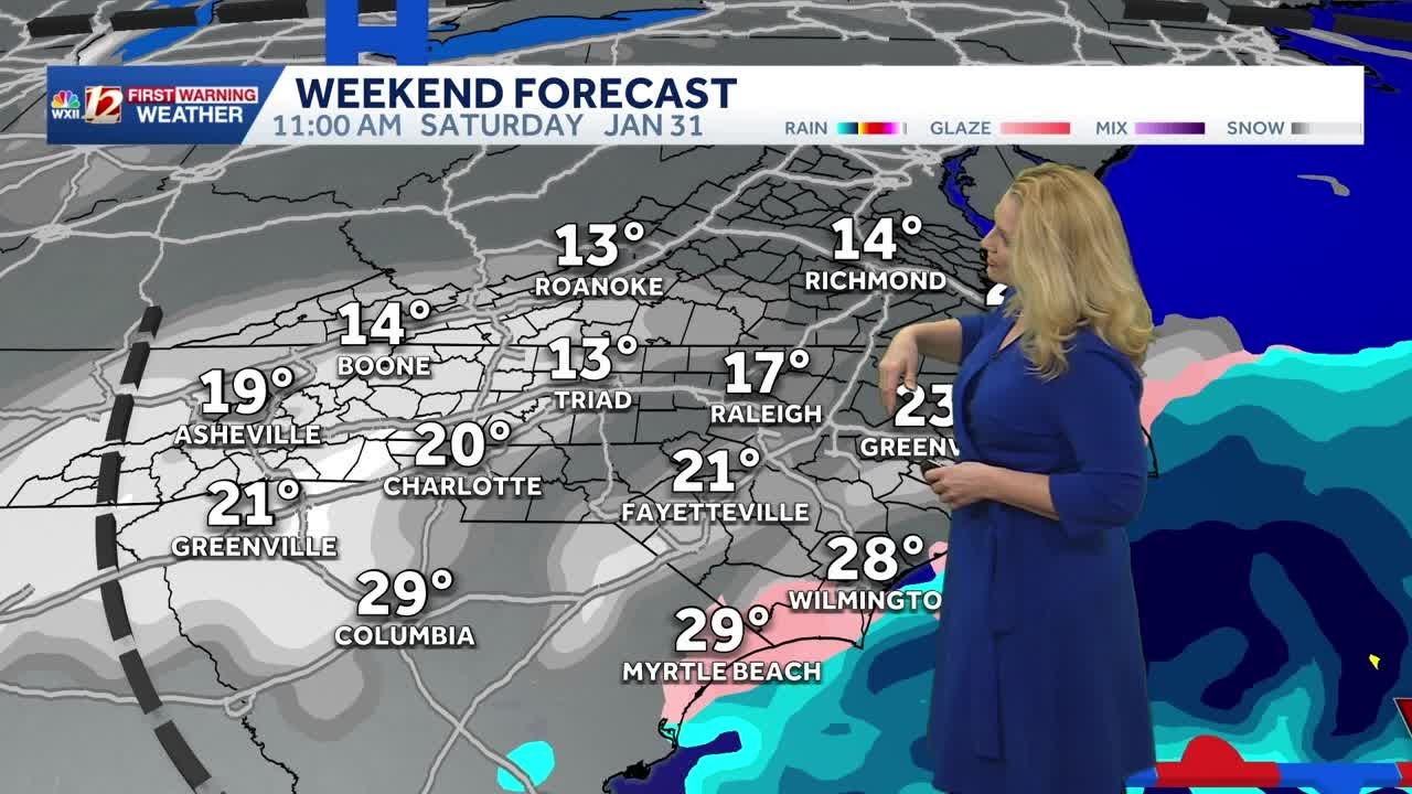 Snowflakes are starting to fall in NC as winter storm moves into the state