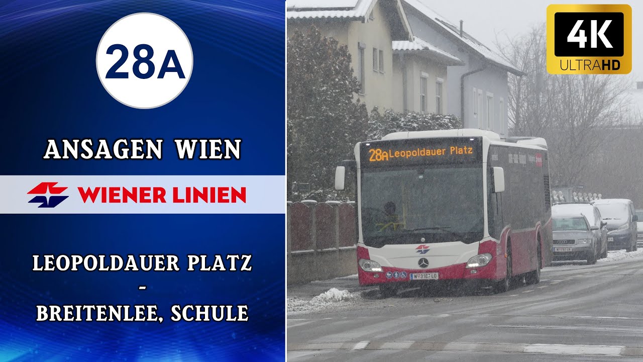 Linie 28A Wien Ansagen – Leopoldauer Platz – Breitenlee, Schule | Wiener Grantler