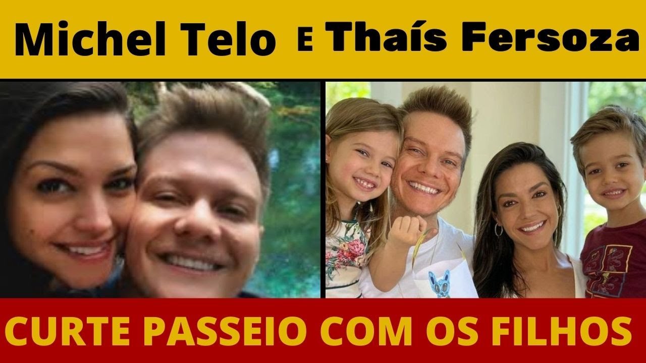 MICHEL TELO E THAIS FERSOZA CURTE PASSEIO COM OS FILHOS