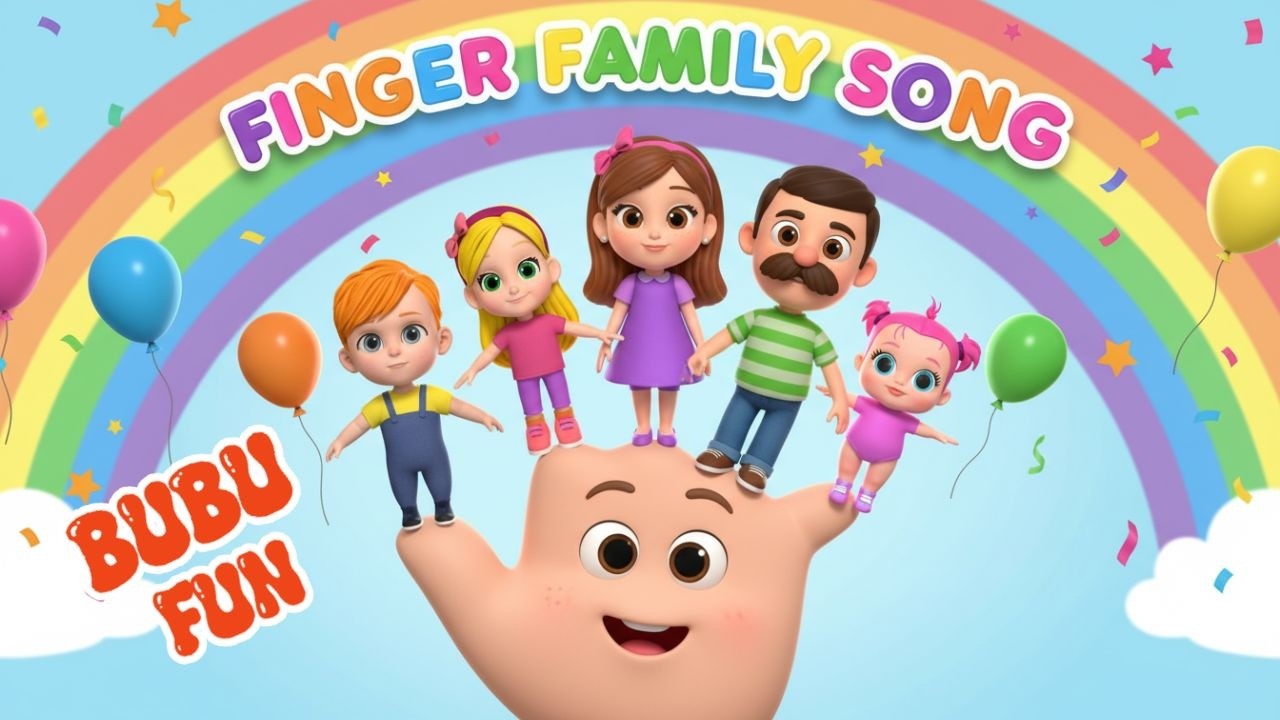 Finger Family Song 👨‍👩‍👧‍👦 | Daddy Finger Family | Nursery Rhymes & Kids Songs | BuBu Fun