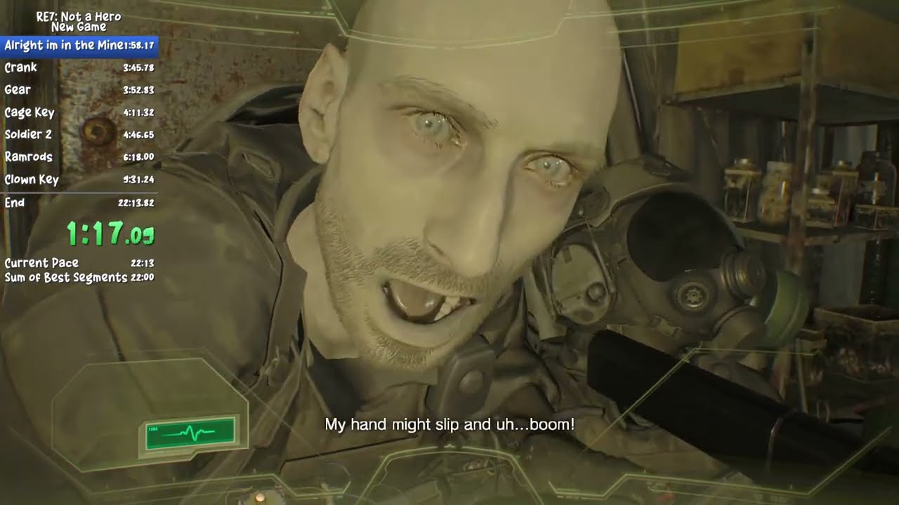 RE7: Not a Hero DLC Speedrun | New Game - Easy | 22:07 (PC)