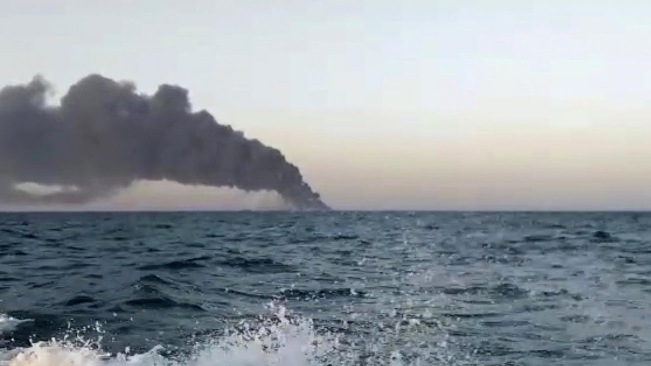 Iran navy vessel sinks after fire in Gulf of Oman
