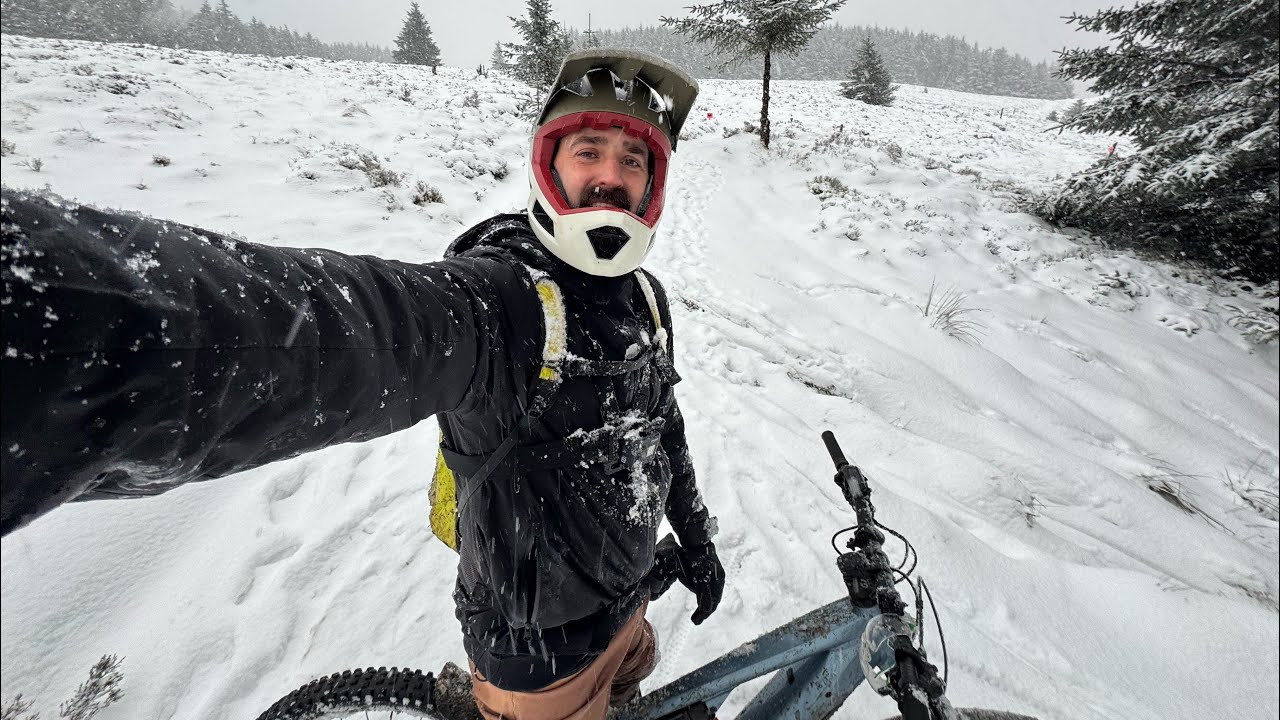 Blizzard day at Glentress mtb centre 