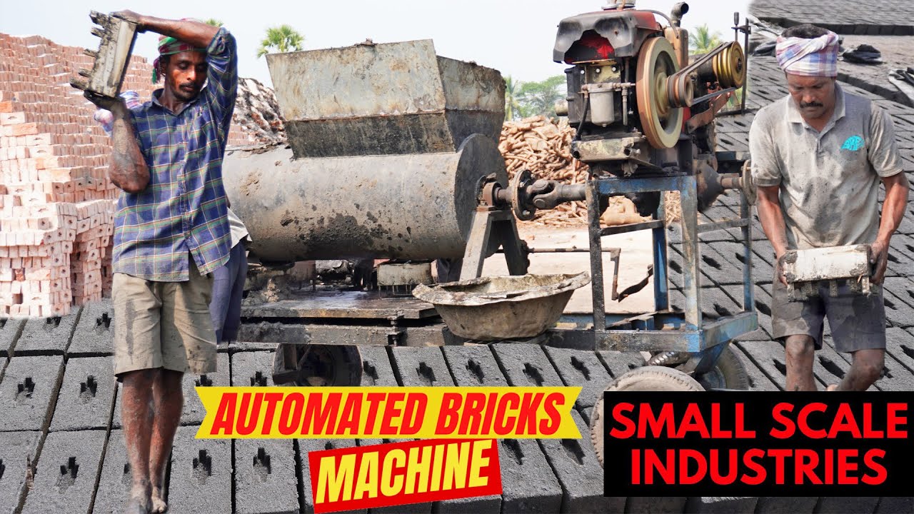 BRICKS are Made with Fully Automated Machine Factory / Small Scale Industries