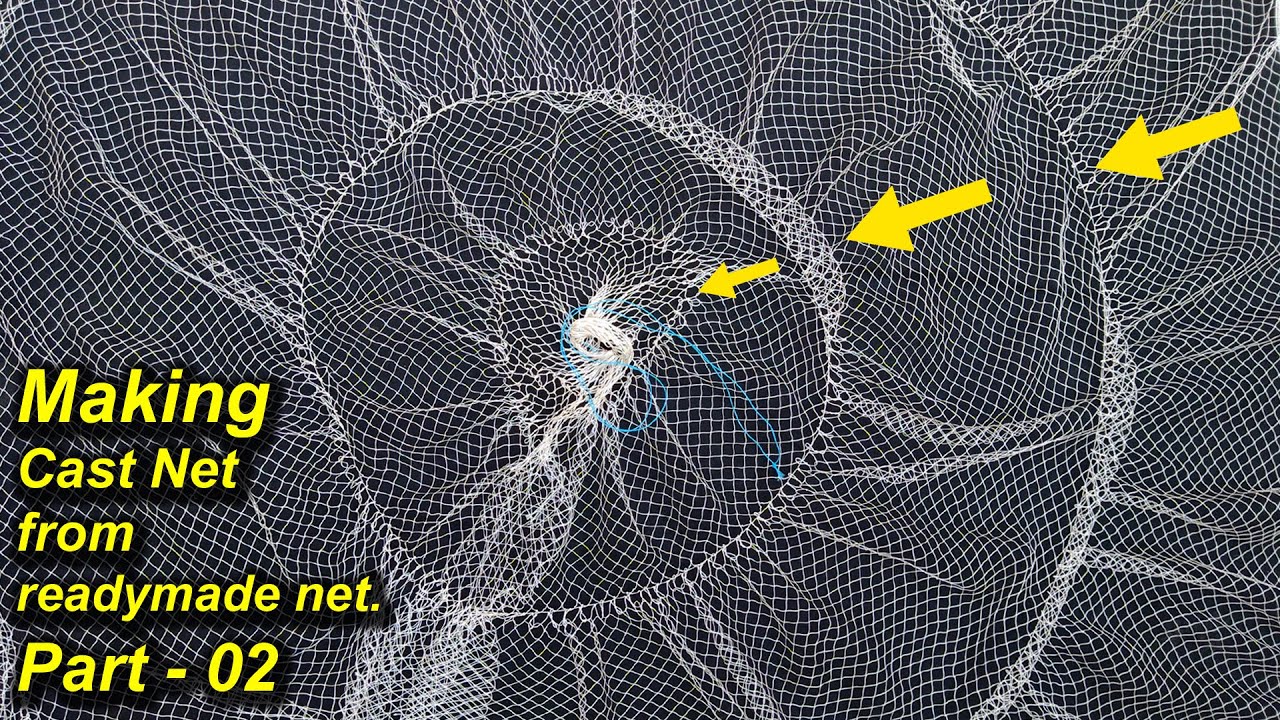 part-2 || रेडीमेड नेट से कास्ट नेट बनाने का आसान तरीका | Making cast net from readymade net | MrPKR