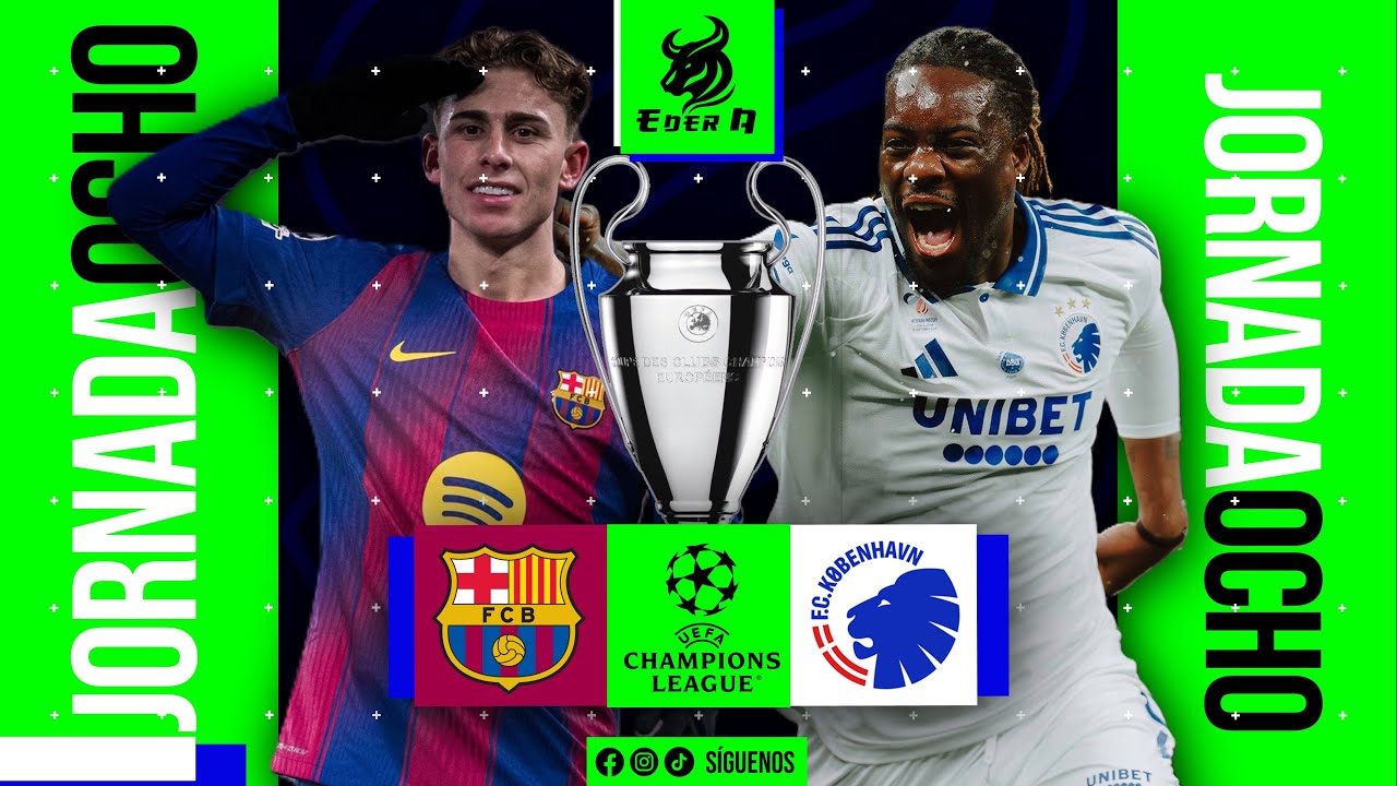 🔥BARCELONA VS COPENHAGUE 💥JORNADA 8 CHAMPIONS LEAGUE 🏆 #barcelona #copenhague #champions #fútbol