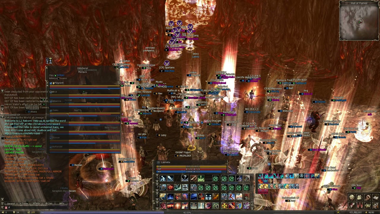 L2 Reborn x1 mass pvp at Valakas bishop POV