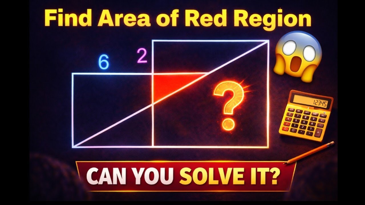 Find Area of the Red Shaded Region Right Triangle