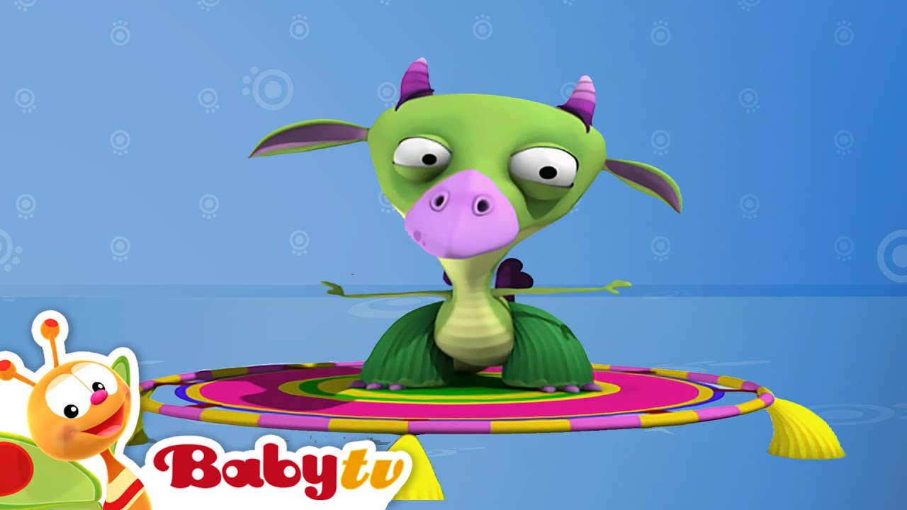 Pulando no trampolim | Draco o dragão 🐉 | Vídeos para crianças pequenas @BabyTVPT