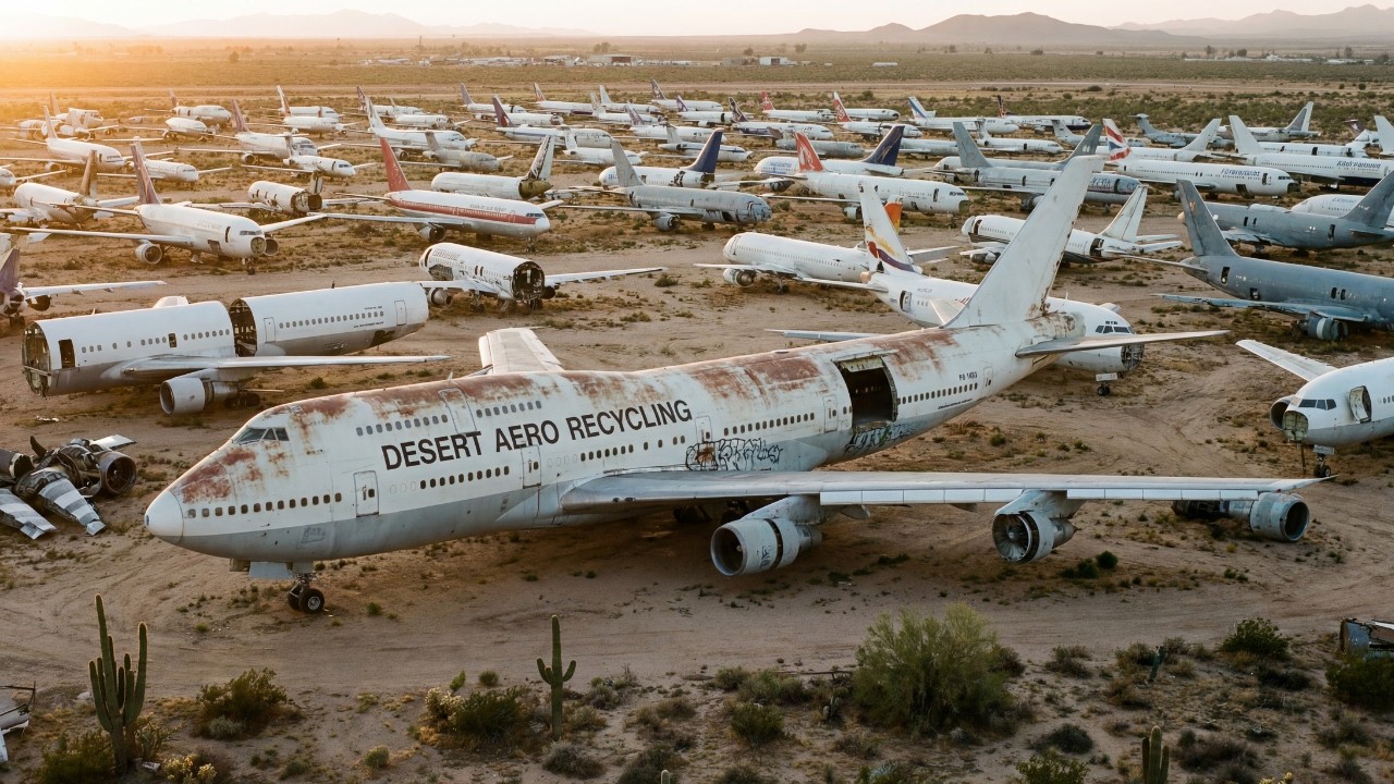 Inside a $100 Million Aircraft Boneyard: How They Recycle Giant Planes