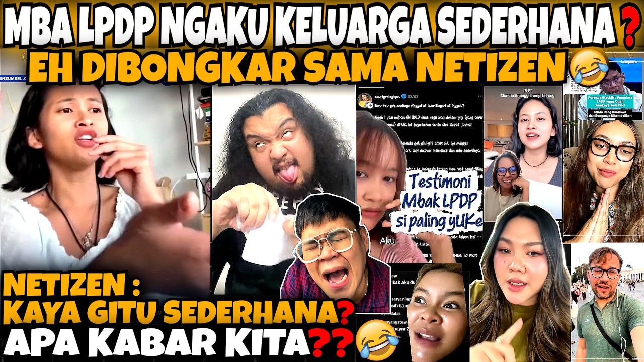 MBA LPDP NGAKU KELUARGA SEDERHANA⁉️EH DIBONGKAR SAMA NETIZEN🤣‼️ NETI : GITU SEDERHANA⁉️KITA APA⁉️