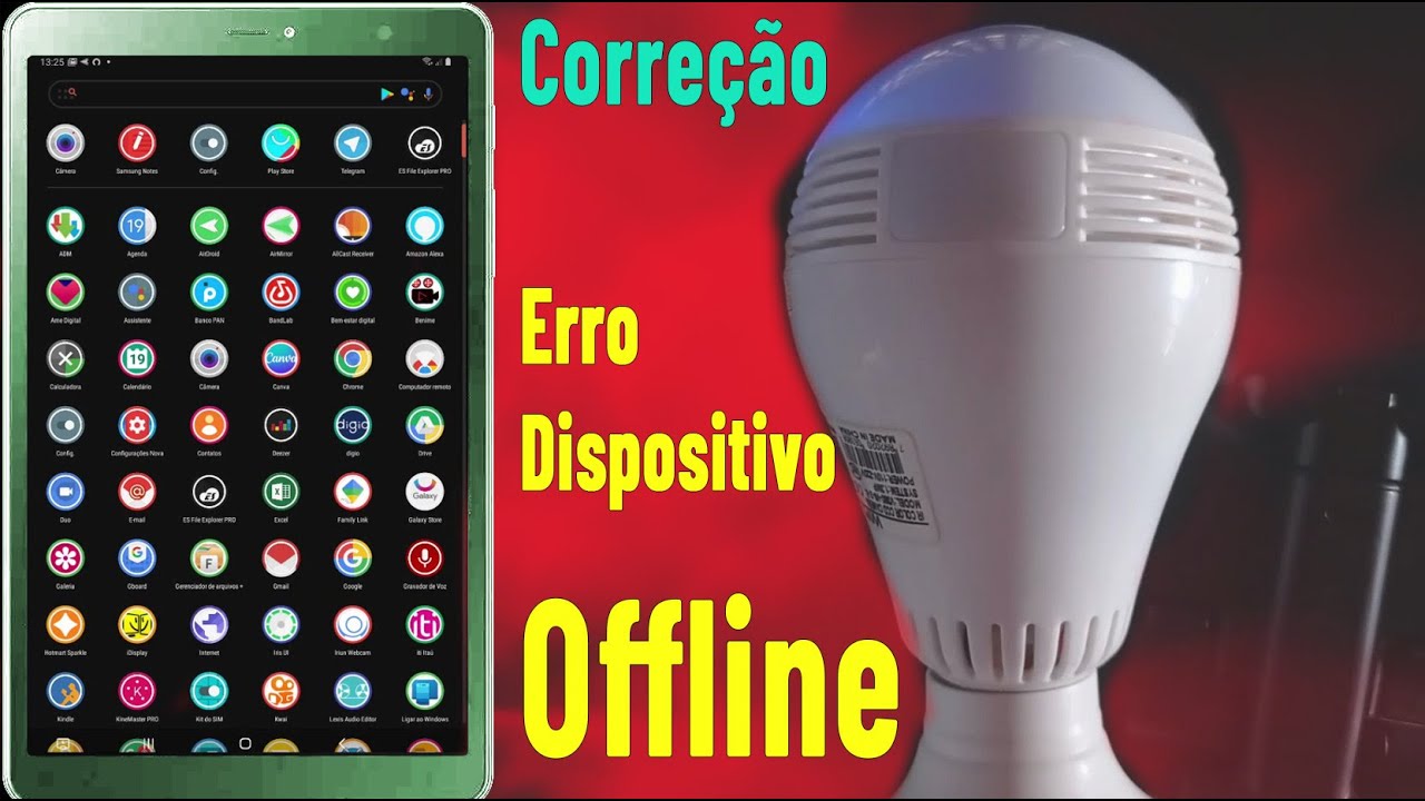 Ago/2022 CORRIGIR ERRO DISPOSITIVO OFFLINE lâmpada espiã não conecta no WiFi, nunca carrega