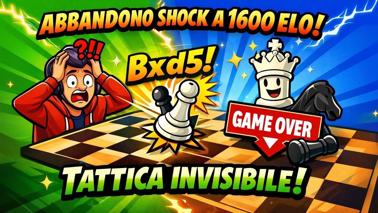 #123 👉 Abbandono shock a 1600 Elo: tattica invisibile che chiude la partita
