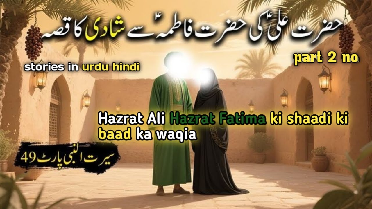 Hazrat Ali (R.A ) Hazrat Fatima ka waqia | islamic stories | Raza qissa