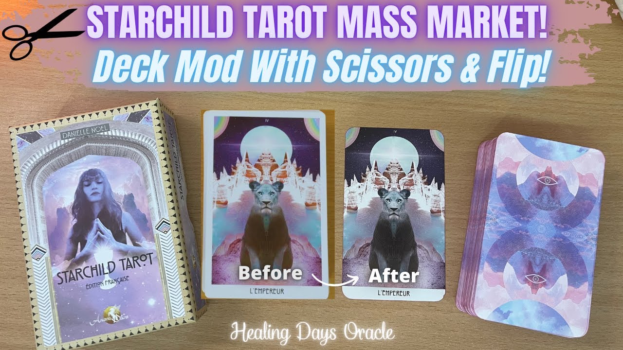 ✨ MOD THE STARCHILD TAROT MASS MARKET EDITION! BEFORE & AFTER! ☄️ #tarot #starchild #deckmod