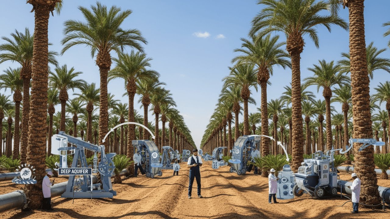 Unbelievable! Modern Sago Palm Farming in the Desert | From Water Discovery to Starch Harvest