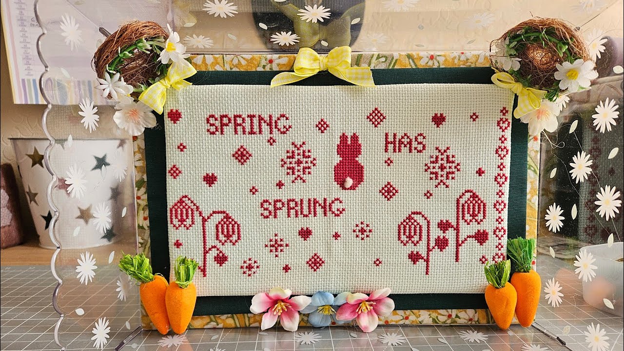 Эпизод 238 канала Littleworkroomcrafts. Полностью заканчиваю свою вышивку крестиком по схеме от L...