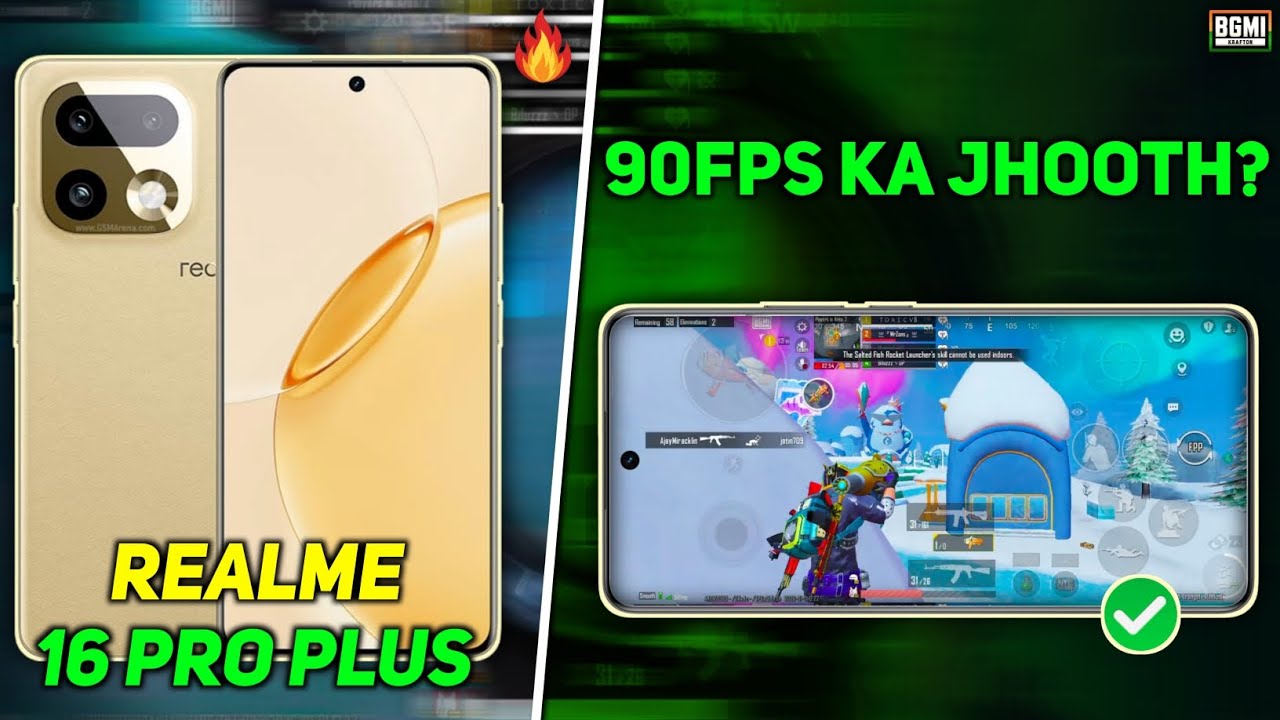 🟡Realme 16 Pro Plus 5G BGMI Test | Smooth Gameplay, Big Battery & Heating 🔥🟡