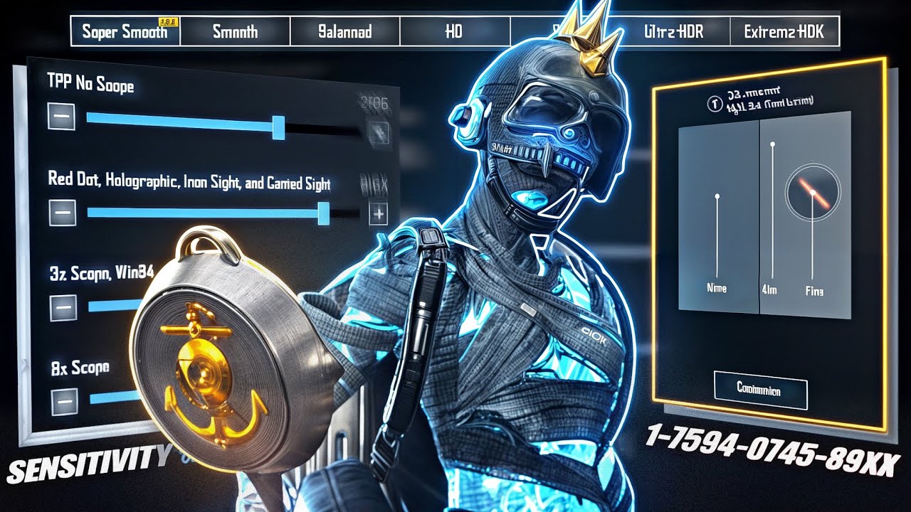 4.2 NEW BEST SENSITIVITY & SETTINGS 🔱 4 fingers + full gyroscope| Fastest BGMI Clutches