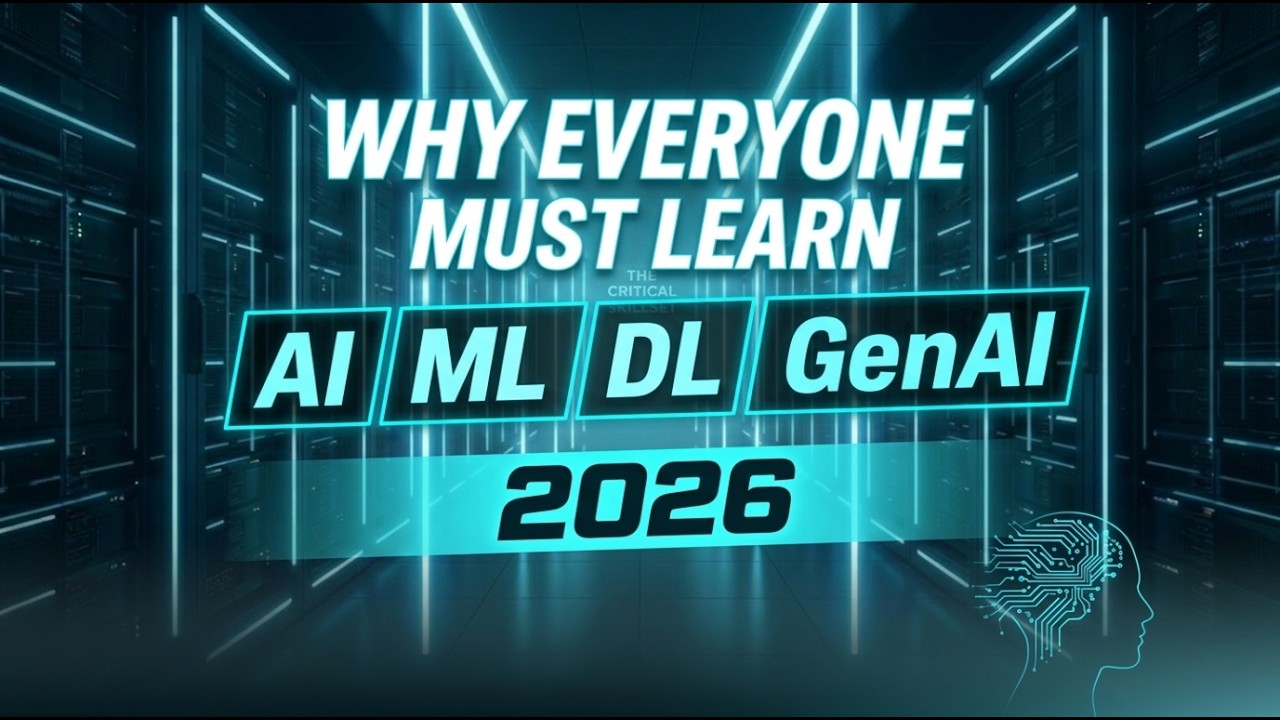 Why Everyone Must Learn AI, ML, DL & GenAI in 2026? #ai #python #chatgpt