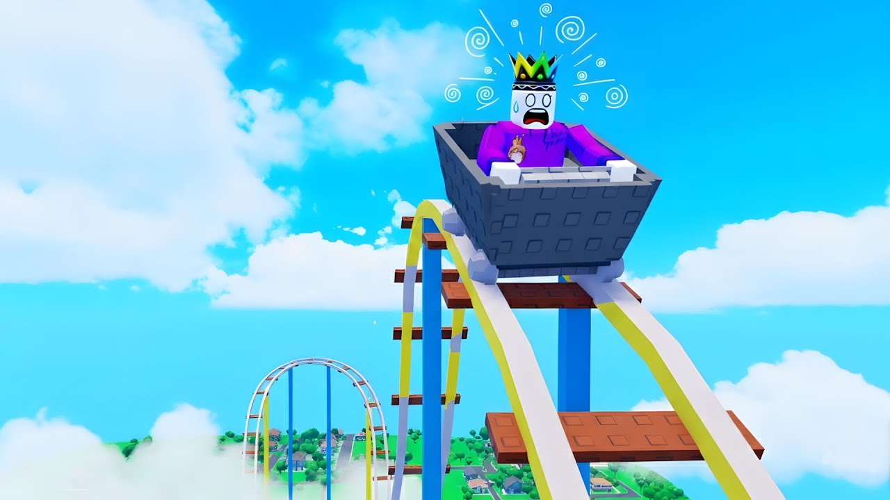 I Ride TALLEST Rollercoaster on Roblox BUT It's TOO HIGH and Scary