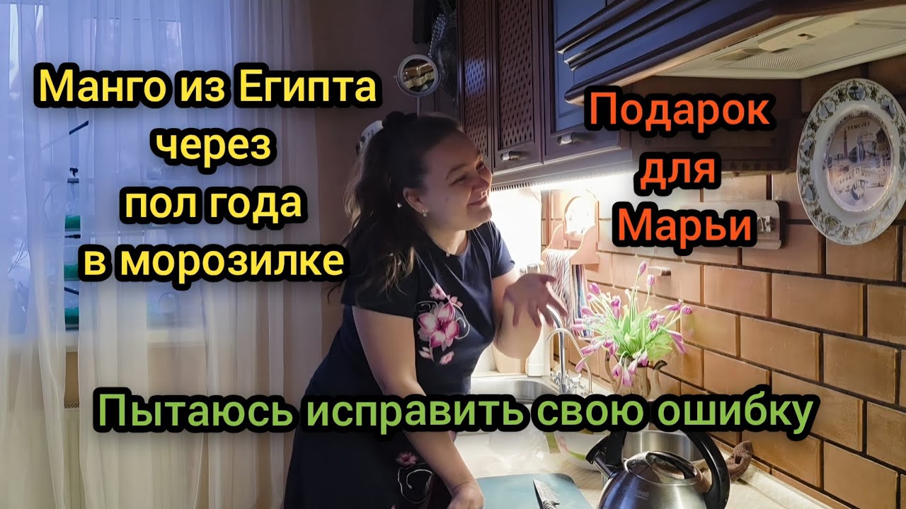 ☃️ Февраль 2026 год Манго из Египта через пол года в морозилке Исправляю ошибку Подарок для Мани