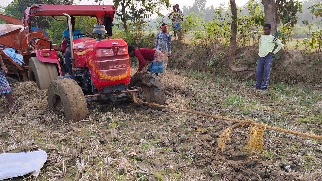Mahindra yuvo 575 আজকে হপার নিয়ে কাদায় ফেঁসে গেছি  আজকের ভিডিওটা পুরোটাই দেখুন