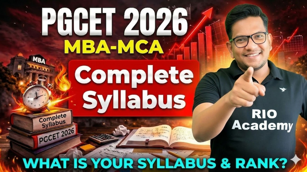 PGCET UPDATE | PGCET MBA  MCA SYLLABUS 2026  |  #pgcetexam2026