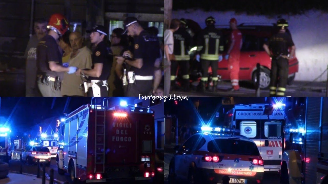 Investimento di più pedoni. L'intervento dei soccorritori a Lissone