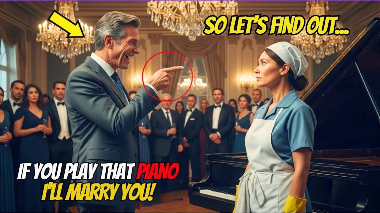 If You Play This Piano, I’ll Marry You! Billionaire Mocks—Janitor Proves She’s a Genius