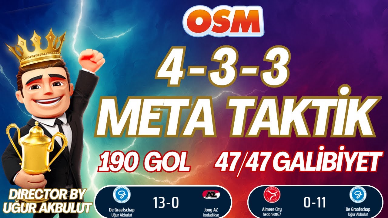 OSM 2025 EN İYİ 433 META TAKTİK ! MUHTEŞEM SONU&Ccedil;LAR ! ONLİNE SOCCER MANAGER