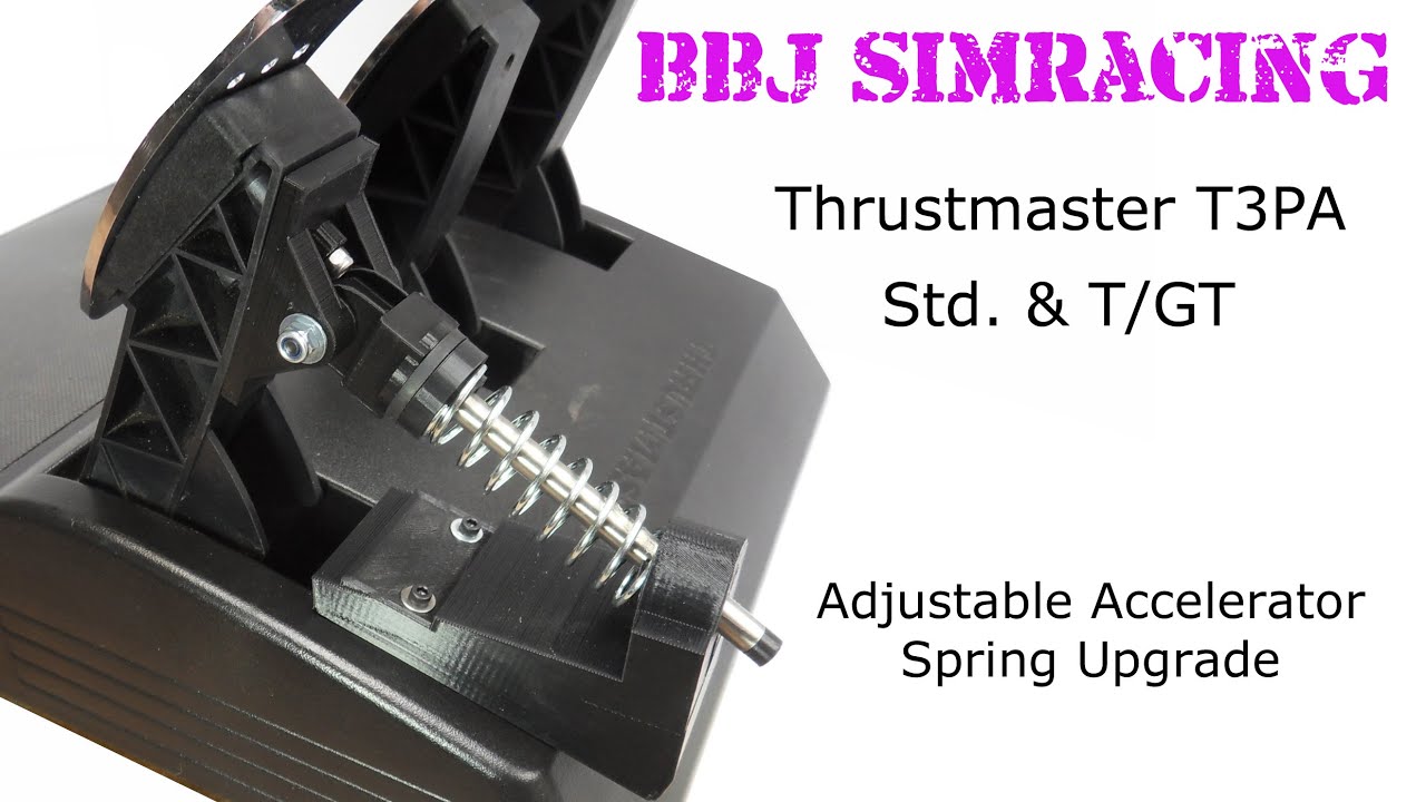 Adjustable Accelerator Spring Upgrade for Thrustmaster T3PA Std. and T/GT Pedals.