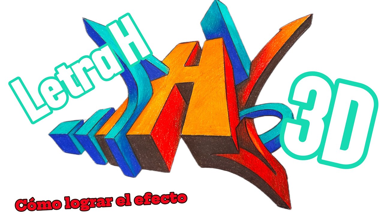 Cómo dibujar la letra H en grafiti 3D
