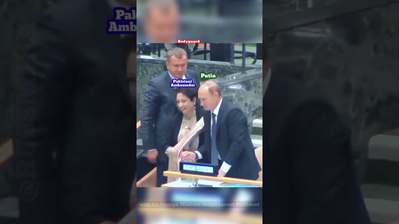 Путин в ООН с послом Пакистана #россия #пакистан #путин #оон #украина #shorts #ytshorts