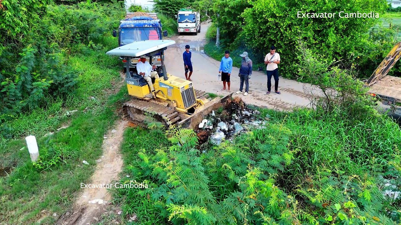 Hello Everybody This Is Project Clear The Grass By Bulldozer Komatsu D20P Made In Japan Work So Fast
