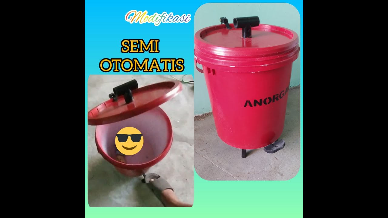 Tong Sampah Injak Semi Otomatis Dari Ember Bekas Cat