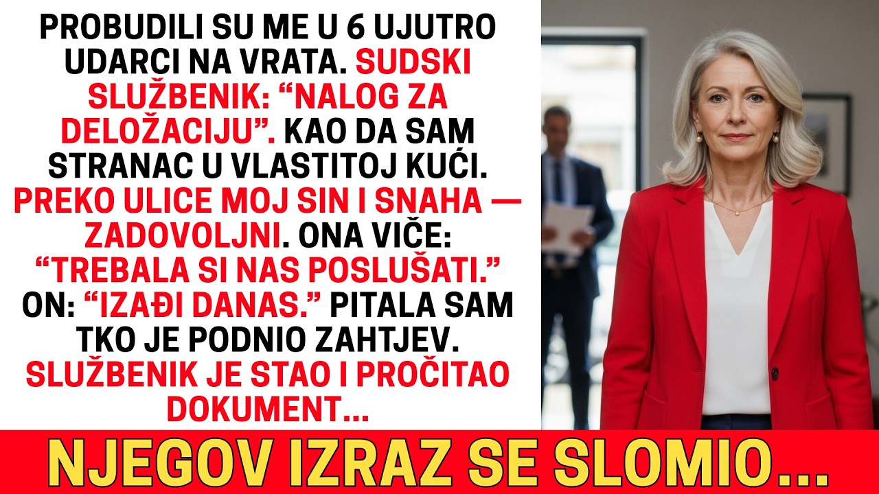 MOJ SIN JE PODNIO DELOŽACIJU PROTIV MENE. U 6 UJUTRO DOŠAO JE SUDSKI SLUŽBENIK…