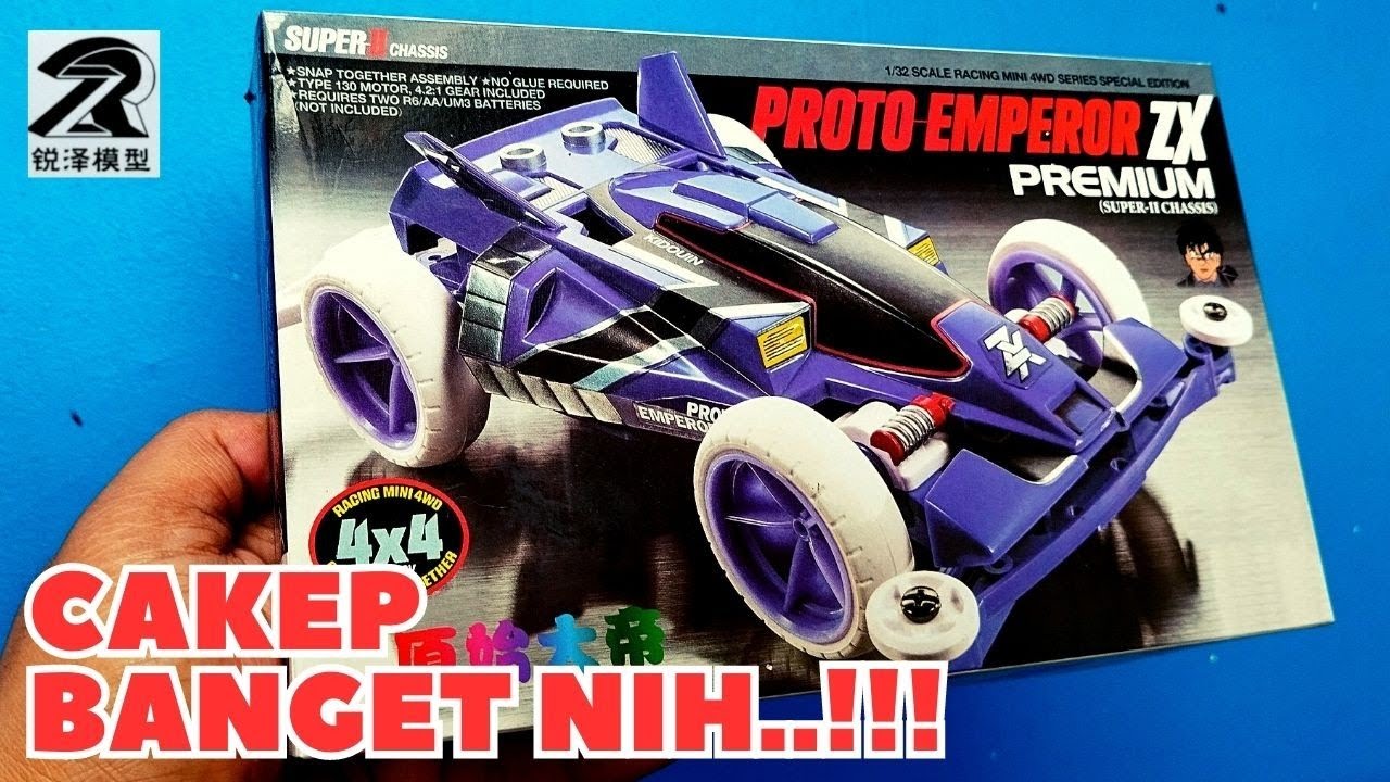 Unboxing & Merakit  - PROTO EMPEROR ZX PREMIUM - MERK RZ MODEL /RUIZE TAMIYA Mini 4WD KW