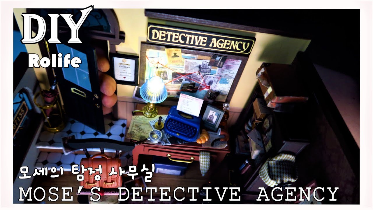 DIY Miniature Dollhouse Kit/Rolife New Series MOSE'S DETECTIVE AGENCY/miniature minirose 미니어처 미니로즈
