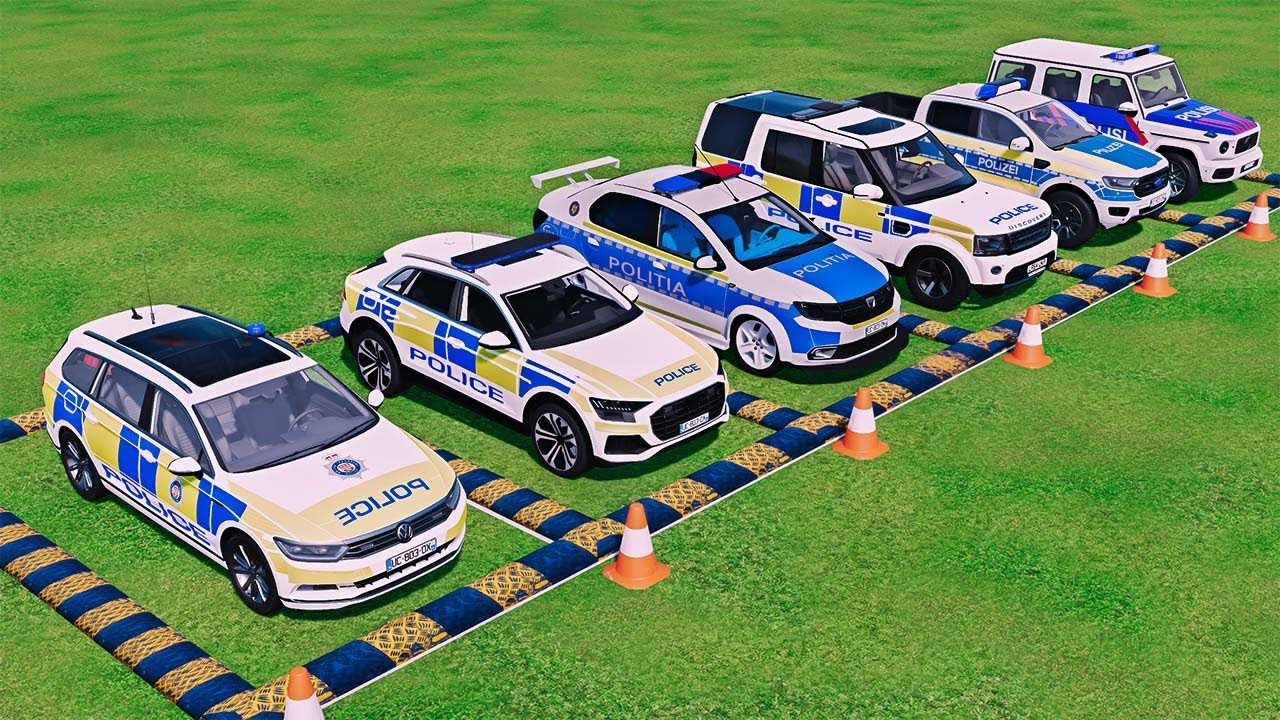 POLICE COLORFULL - TRANSPORTING POLICE CARS, AMBULANCE VEHICLES, FIRE TRUCK WITH TRUCK - FS22 #408