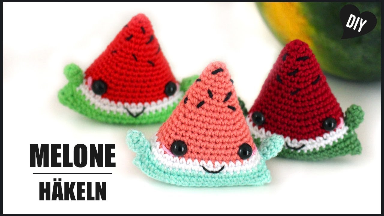 Melone häkeln | Obst Häkelanleitung -  Amigurumi DIY by Pfirsichteufel