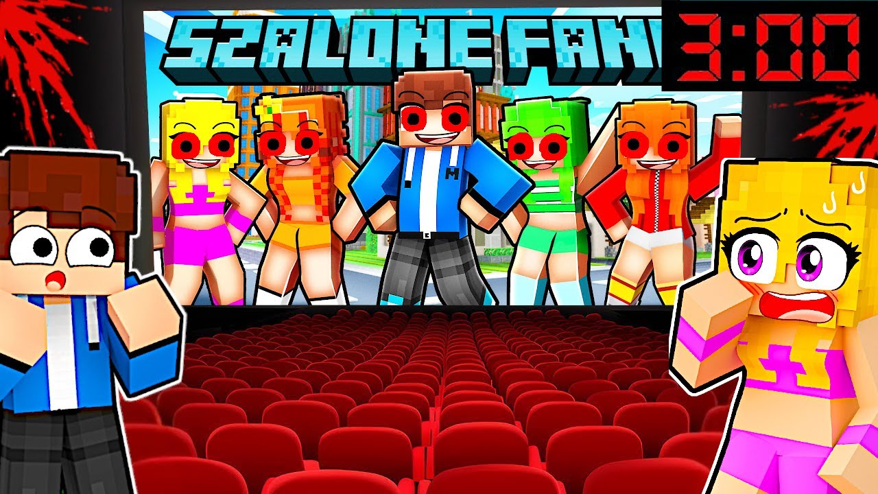 NIE IDŹ DO KINA O 3:00 W NOCY NA ♪ MAJKI - SZALONE FANKI ♪ w Minecraft!