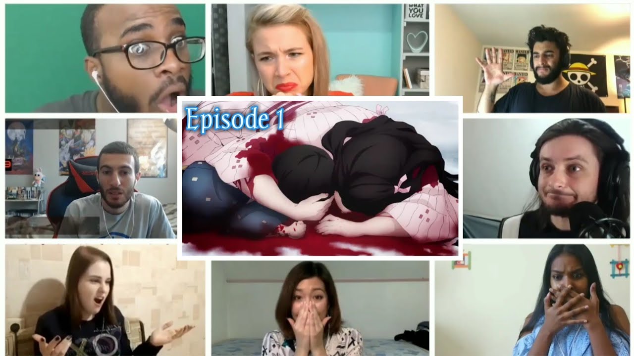 Demon Slayer || Kimetsu no Yaiba episode 1 reaction mashup